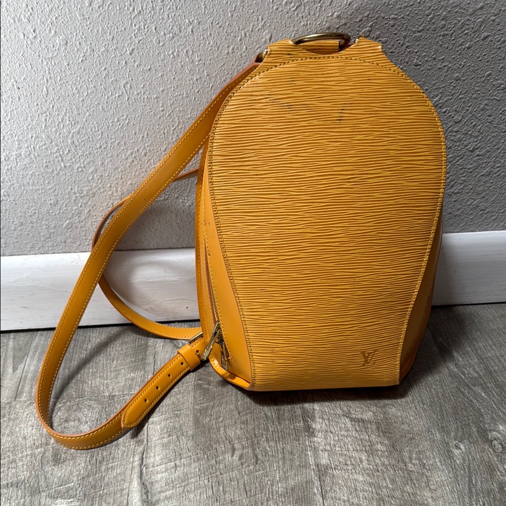 Authentic Louis Vuitton Epi Mabillon Yellow Backpack